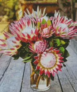 King Protea Plant Diamond Painting