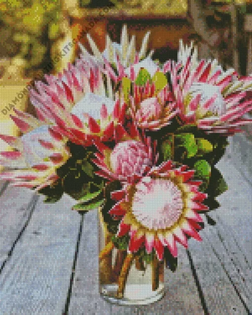 King Protea Plant Diamond Painting