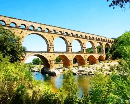 Nîmes Pont du Gard Diamond Painting