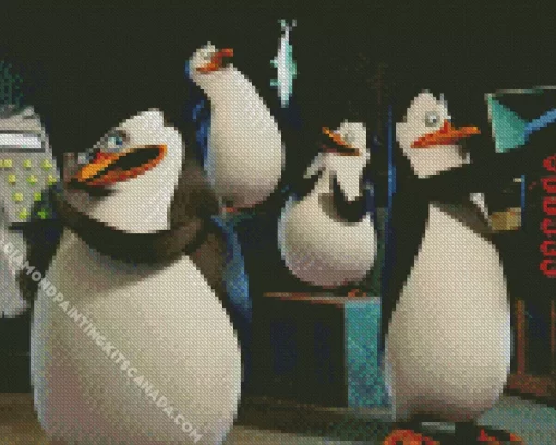 Penguins of Madagascar Diamond Painting