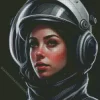 Pilot Girl Art Diamond Painting