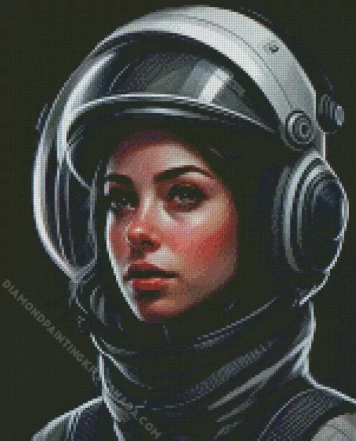 Pilot Girl Art Diamond Painting