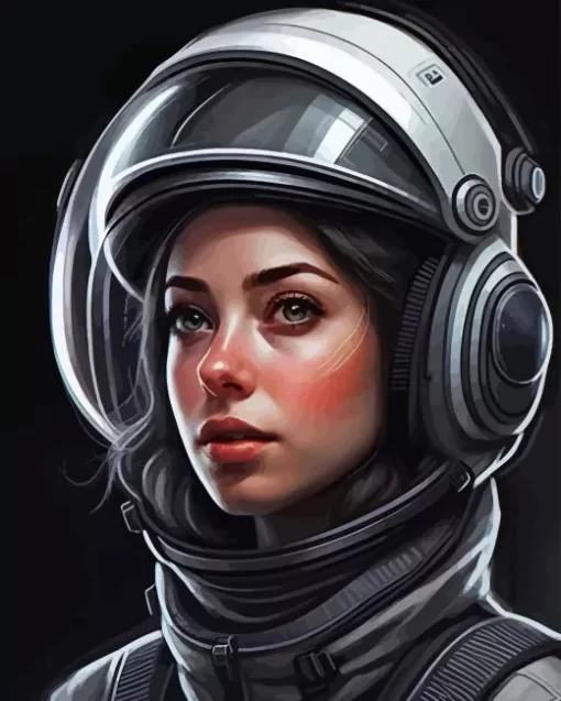 Pilot Girl Art Diamond Painting