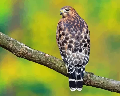 Red Shouldered Hawk Diamond Painting