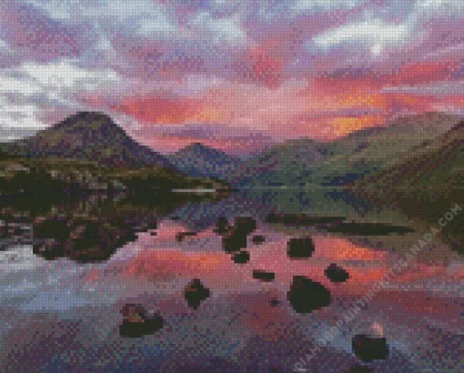 Sunset Over Wast Water Diamond Painting