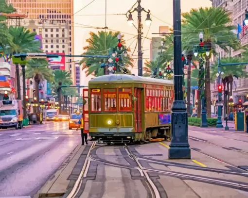 Tram New Orleans Diamond Painting