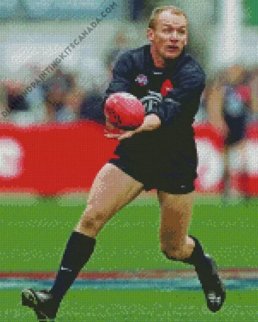 Carlton Football Player Diamond Painting