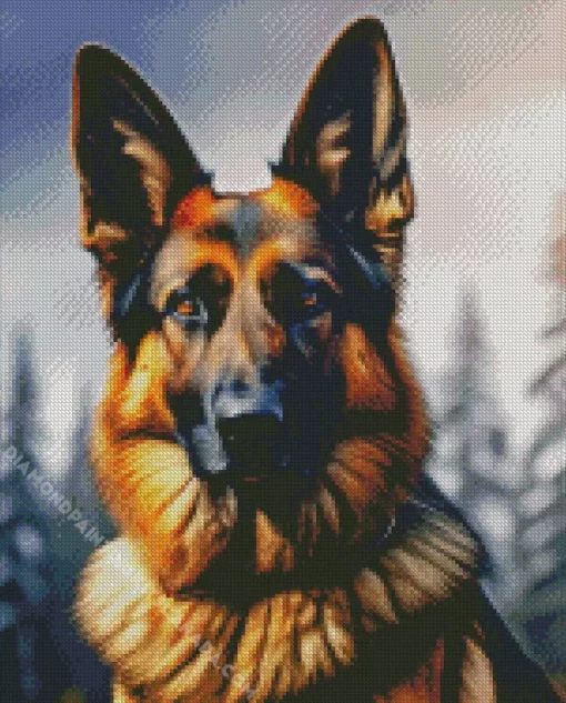 German Shepherd Diamond Painting