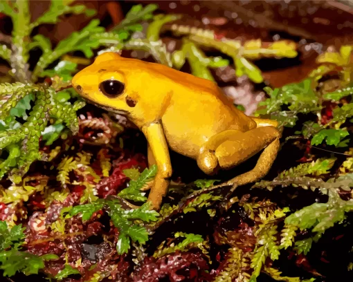 Golden Poison Dart Frog Diamond Painting