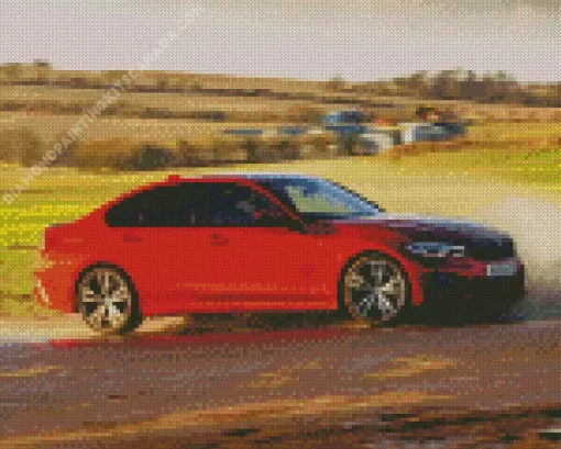 Orange BMW 3 Diamond Painting