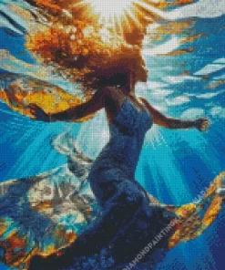 Woman Underwater Diamond Painting