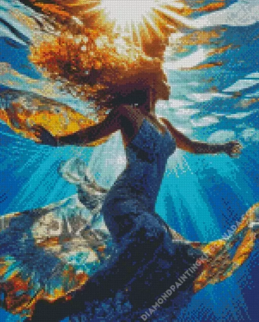 Woman Underwater Diamond Painting