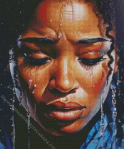 African Black Woman Crying Diamond Painting