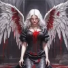 Angel Girl With Bleeding Wings Diamond Painting