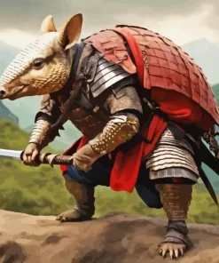 Armadillo Samurai Diamond Painting