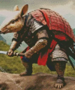 Armadillo Samurai Diamond Painting