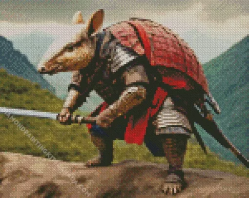 Armadillo Samurai Diamond Painting