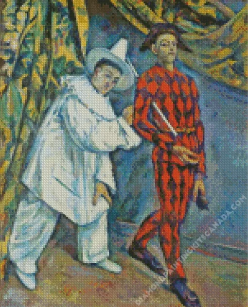 Pierrot and Harlequin by Paul Cezanne Diamond Painting