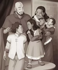 Aang And Katara Family Diamond Painting