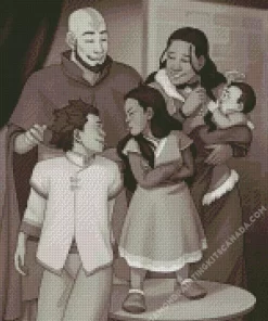 Aang And Katara Family Diamond Painting