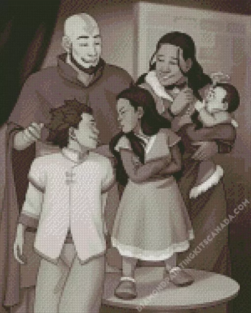 Aang And Katara Family Diamond Painting