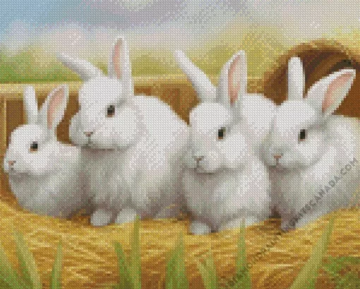 Angora Rabbit Diamond Painting