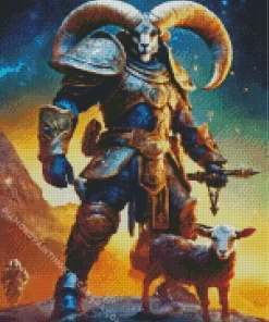 Armored Goat Diamond Painting