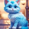 Baby Blue Cat Diamond Painting