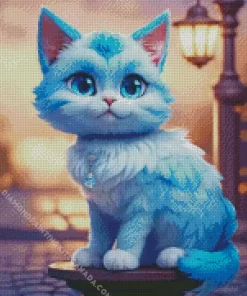 Baby Blue Cat Diamond Painting