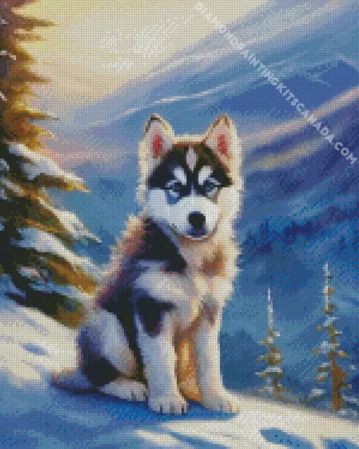 Baby Husky Diamond Painting