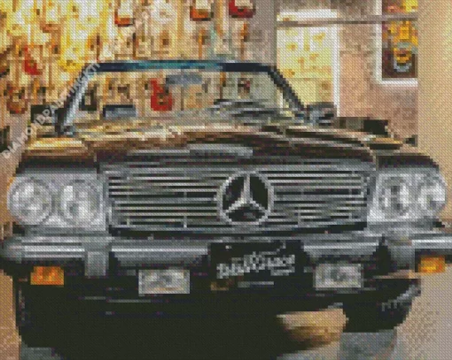 Black Vintage Mercedes Diamond Painting