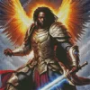 Black Warrior Angel Man Diamond Painting