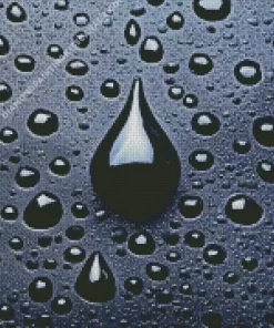 Black Water Droplets Diamond Painting