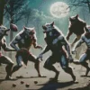 Black Werewolves Playing Diamond Painting