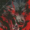 Black Wolf Evil Diamond Painting