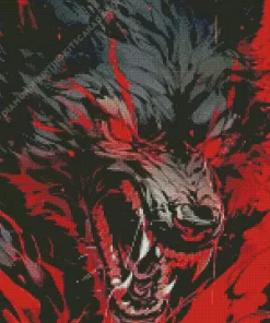 Black Wolf Evil Diamond Painting