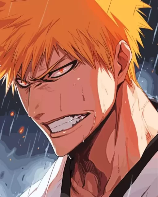 Bleach Anime Mad Ichigo Diamond Painting