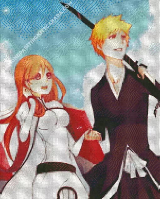 Bleach Ichigo Girlfriend Diamond Painting