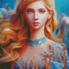 Blond Mermaid Underwater Diamond Painting