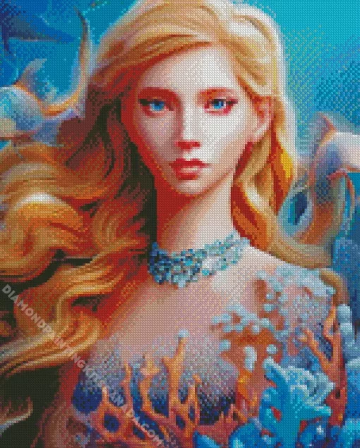 Blond Mermaid Underwater Diamond Painting