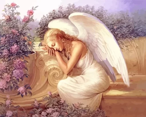 Blonde Angel Girl Diamond Painting