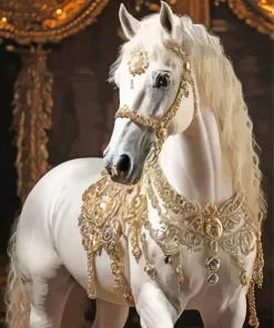 Blonde Arabian Horse Diamond Painting