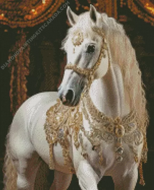 Blonde Arabian Horse Diamond Painting