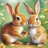 Blonde Bunnies Diamond Painting