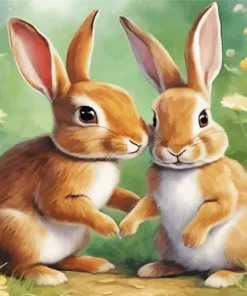 Blonde Bunnies Diamond Painting