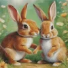 Blonde Bunnies Diamond Painting