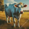 Blonde Cow In Farm Diamond Painting