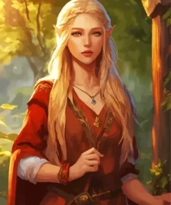 Blonde Elf Girl Diamond Painting