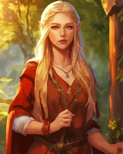 Blonde Elf Girl Diamond Painting