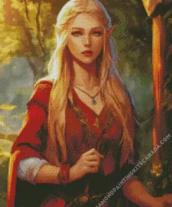 Blonde Elf Girl Diamond Painting